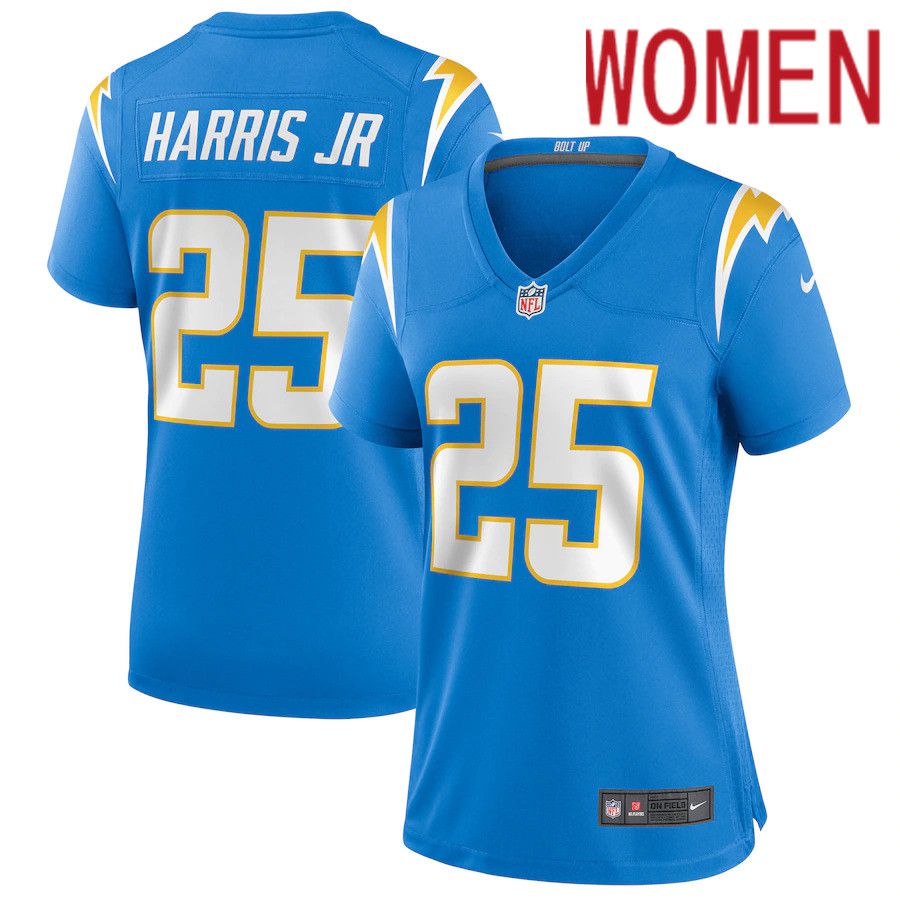 Women Los Angeles Chargers 25 Chris Harris Jr Nike Powder Blue Game NFL Jersey